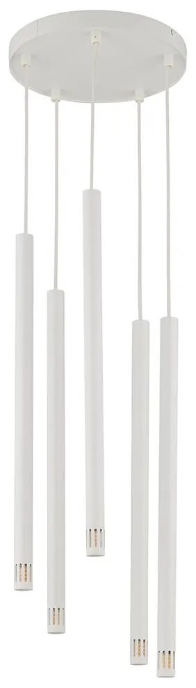 Luster na lanku STALACTITE LASER 5xG9/3W/230V biela