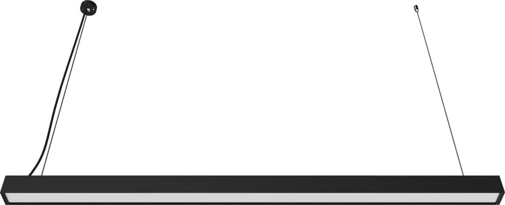 LED luster na lane LED/44W/230V 6000K 120 cm čierna