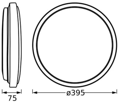 Osram - LED stropné svietidlo ORBIS LONDON LED/24W/230V, priemer 39,5 cm, čierne