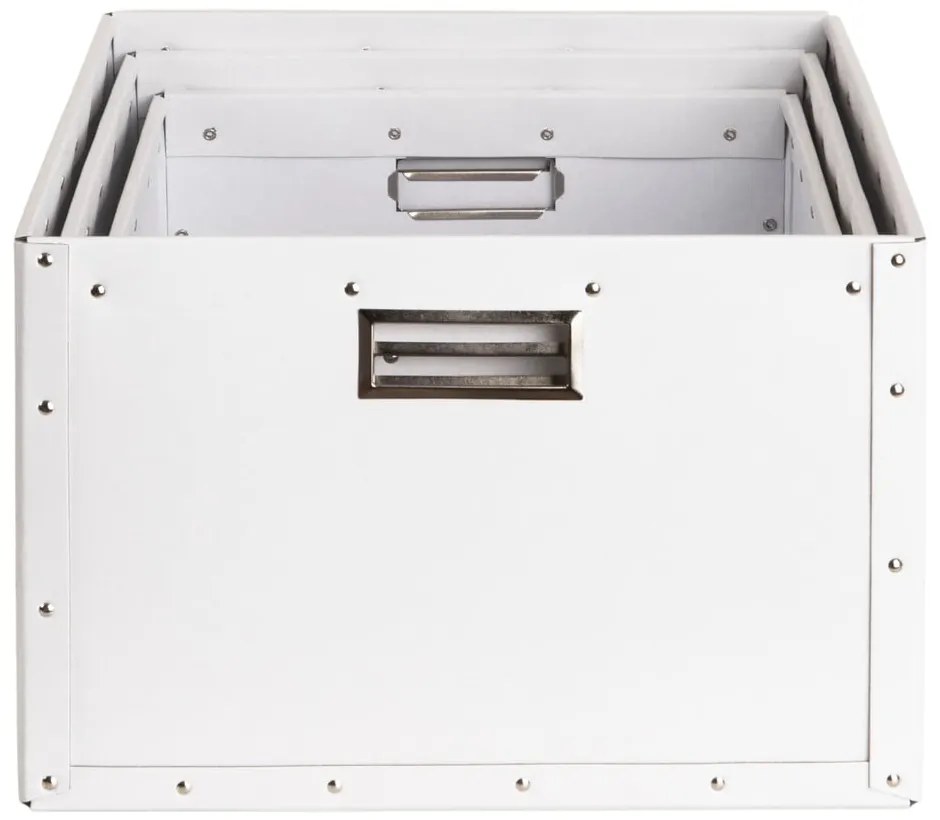 Biele kartónové úložné boxy v súprave 3 ks Ture – Bigso Box of Sweden