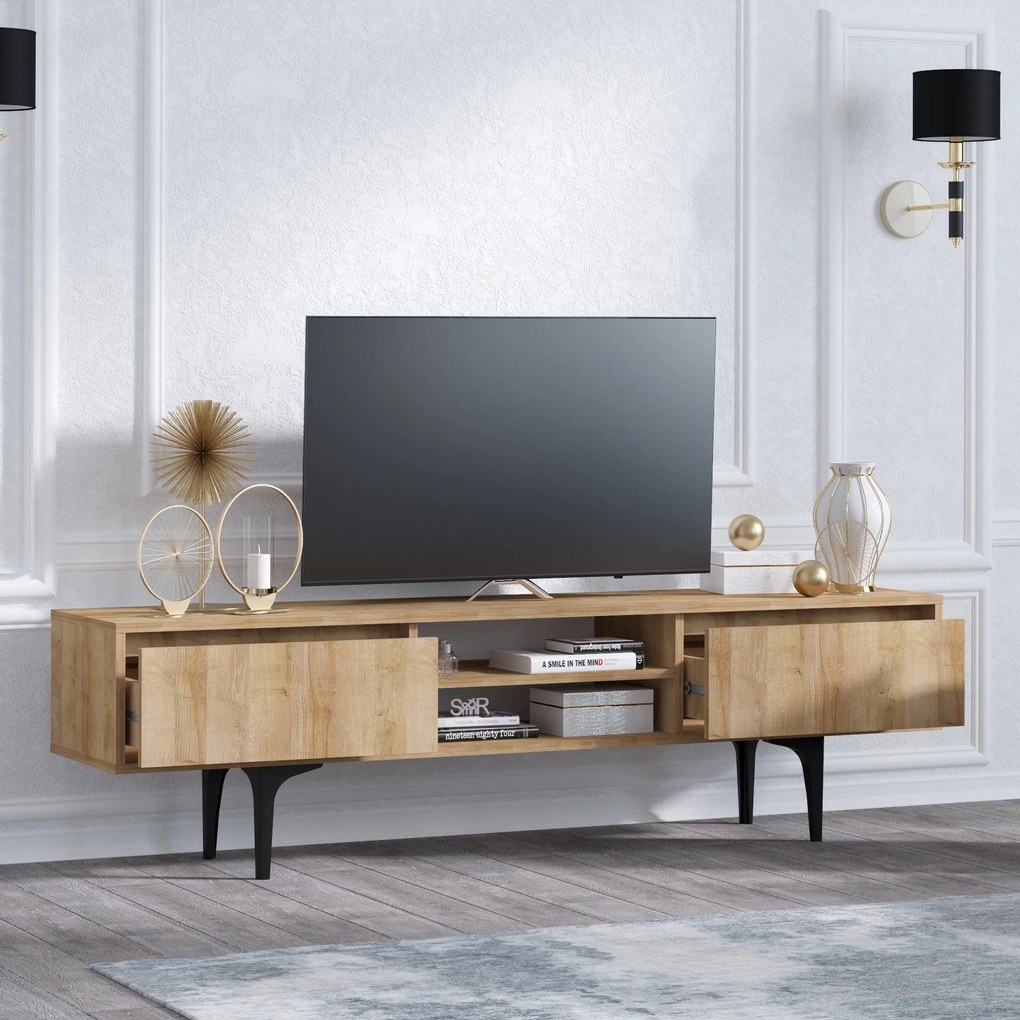 TV stolík/skrinka Aliex 11 (Dub). Akcia -20%. Vlastná spoľahlivá doprava až k Vám domov. 1072303