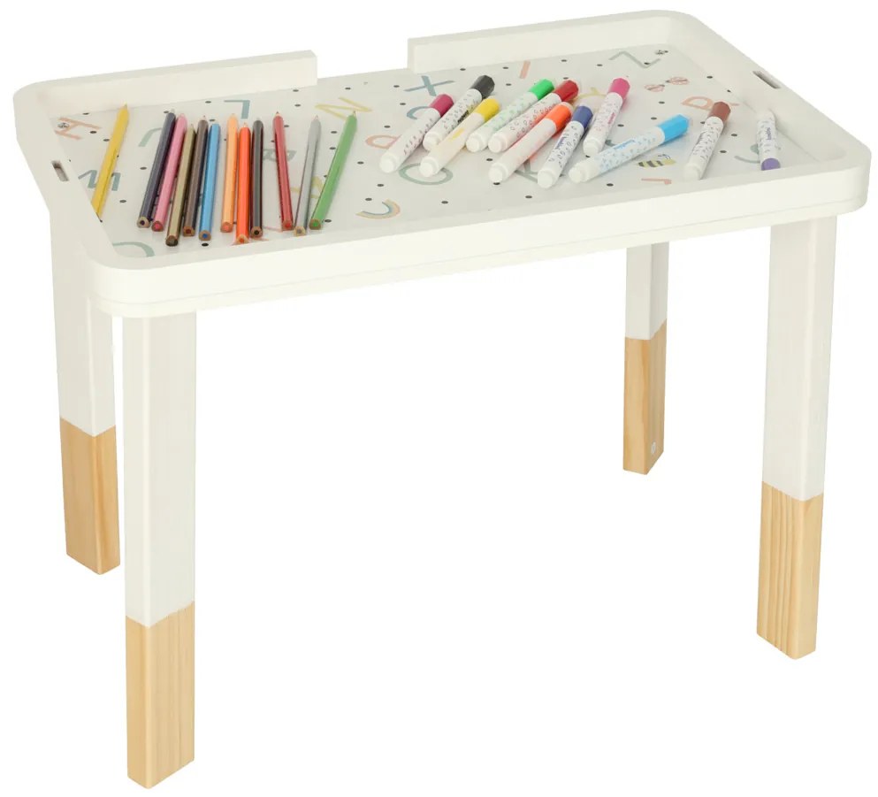 KIK LULILO LUDO drevený Montessori manipulačný stolík 2v1, mätová farba