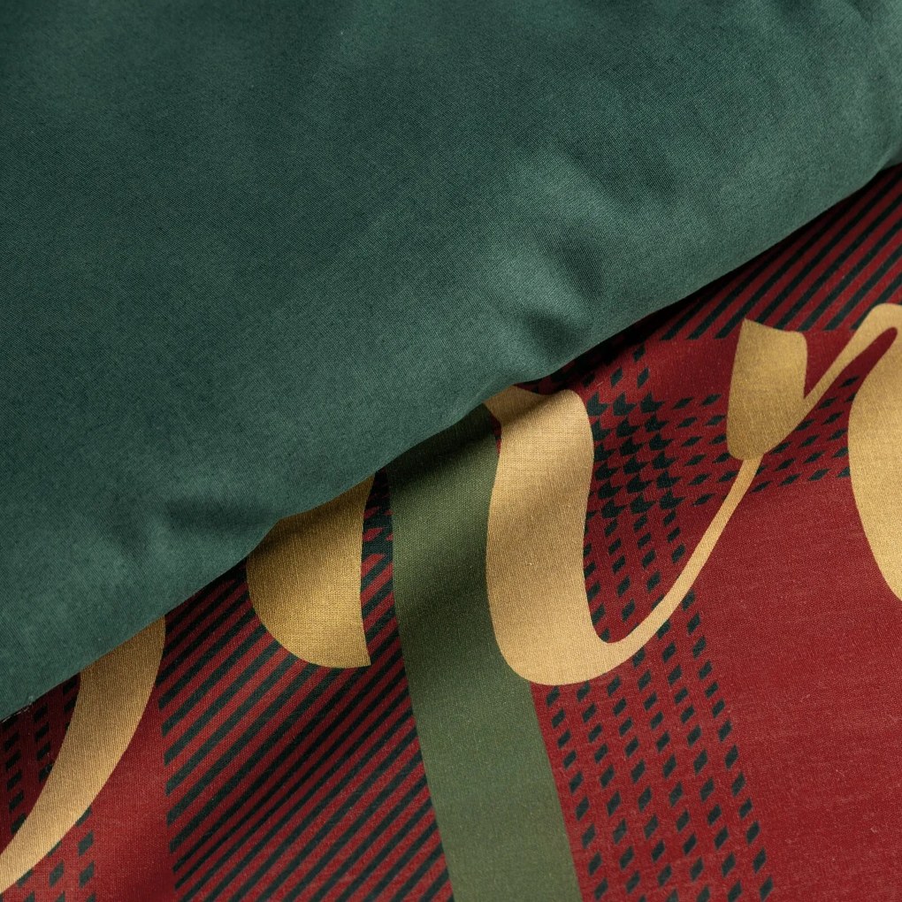 VIANOČNÉ RENFORCÉ OBLIEČKY ESTRELLA 140X200 CM, 1 KS 70X80 CM VZOROVANÉ