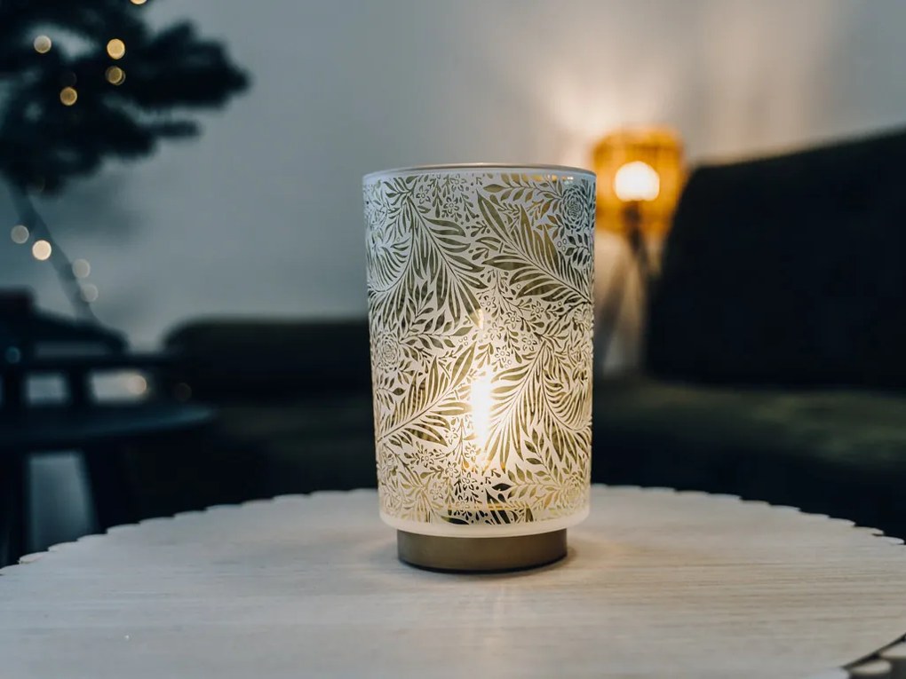Sklenená LED dekorácia SOLUNA Veľkosť: S