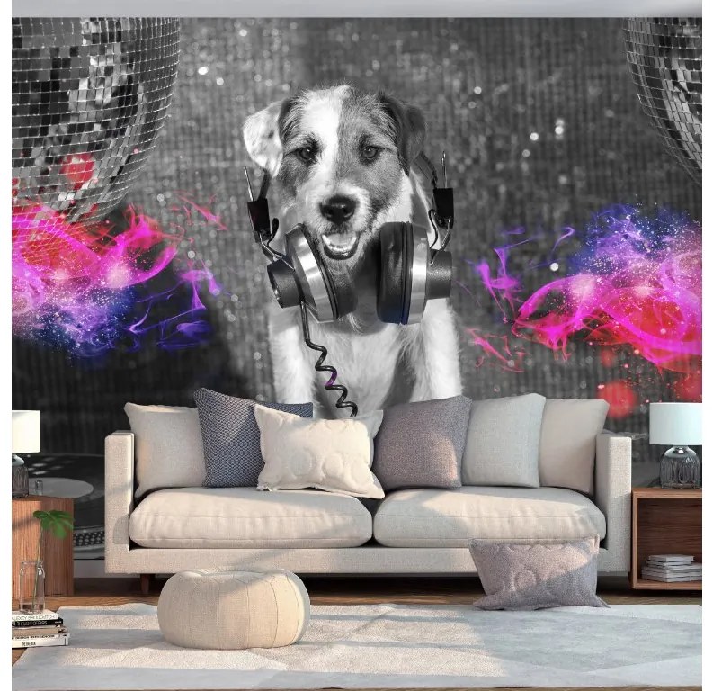 Artgeist Fototapeta - DJ Dog Veľkosť: 100x70, Verzia: Premium