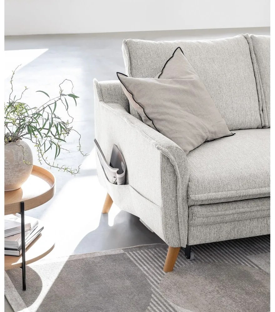 Béžová rozkladacia rohová pohovka (pravý roh) Charming Charlie – Miuform