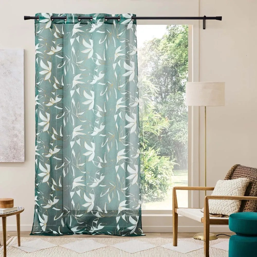Zelená voálová záclona 140x280 cm Elsa – douceur d'intérieur