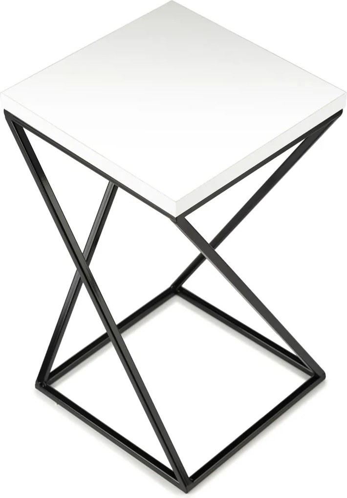 STOJAN NA KVETINÁČ LOFT7 40X24X24 CM ČIERNA/BIELA