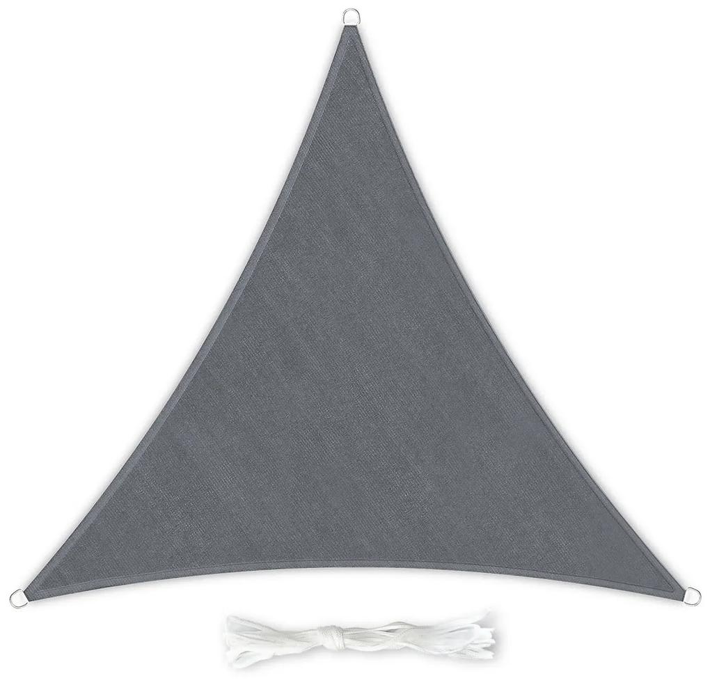 Trojuholníková slnečná clona, 3 × 3 × 3 m, polyester, priedušná