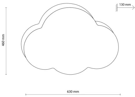 Brilagi - Detské stropné svietidlo NIMBUS 4xE27/15W/230V 46x63 cm biela