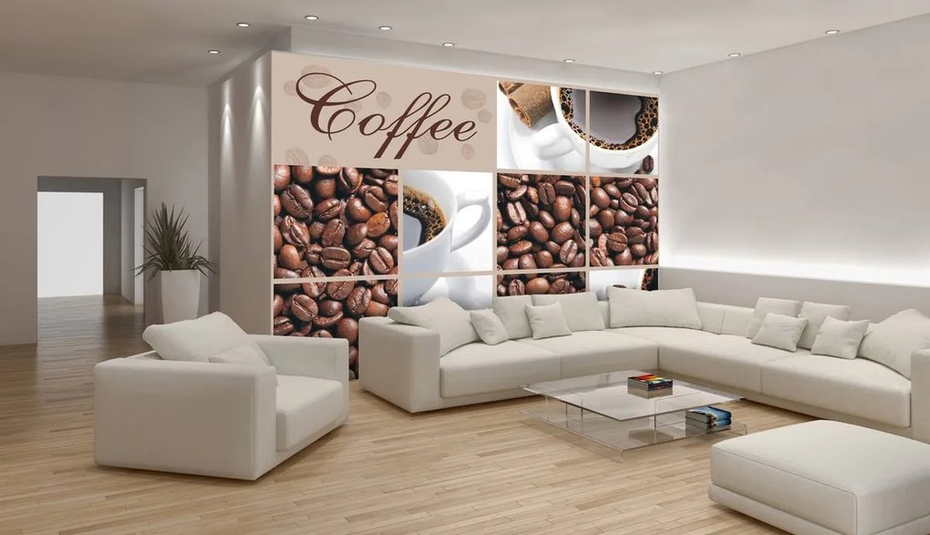 Fototapeta - Coffee - nápis (152,5x104 cm)