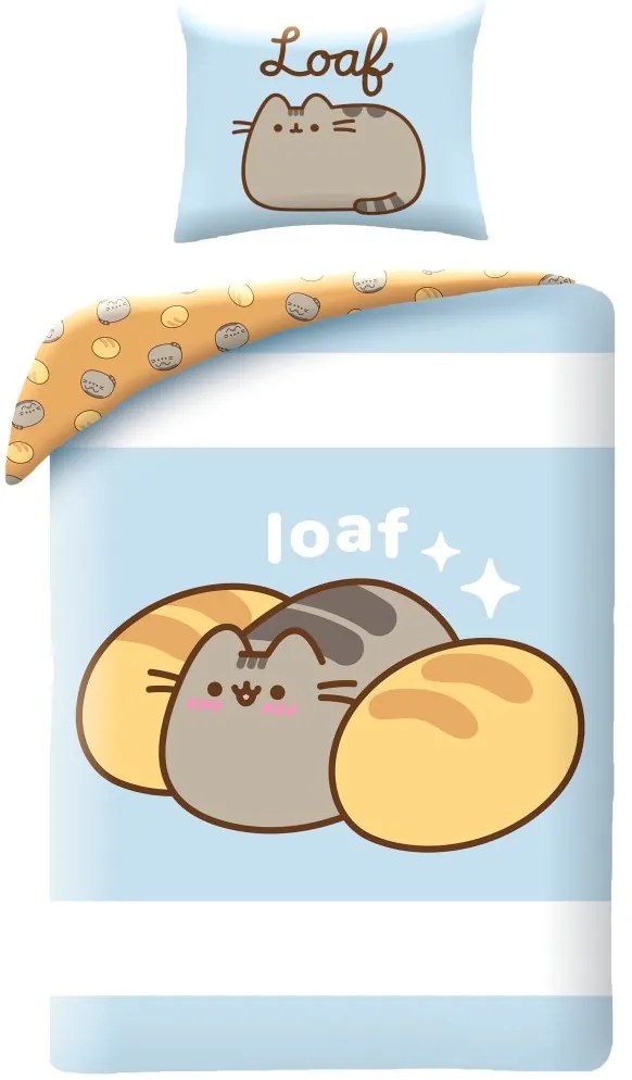 Posteľné obliečky z mikrovlákna Pusheen - motív Loaf - 70 x 90 cm + 140 x 200 cm