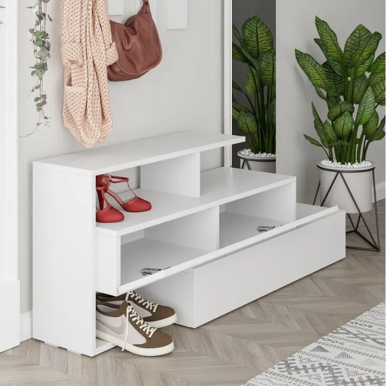 Predsieňová stena Houseland Ramda biela