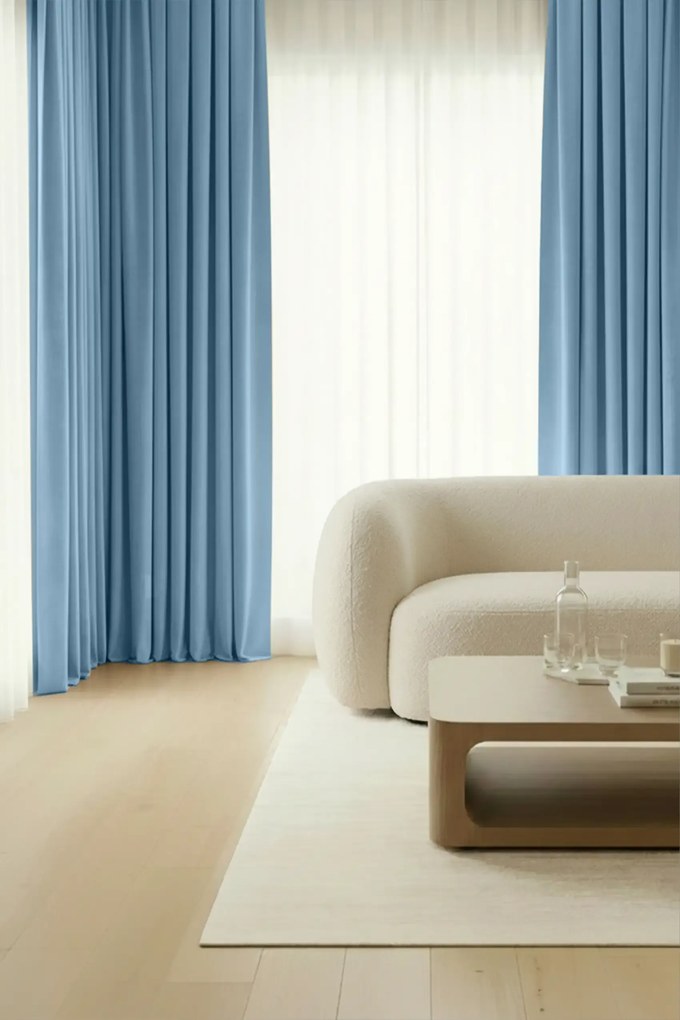 Velúrový záves SOFT VELVET svetlomodrý Rozmer: 140x270 cm