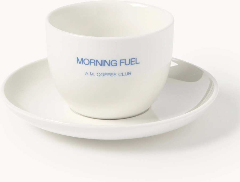 Keramická šálka na kávu's podšálkou Morning Fuel