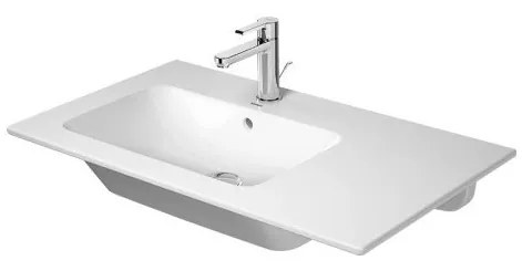 Duravit ME by Starck - Umývadlo do nábytku asymetrické 830x490 mm, s prepadom, 1 otvor na batériu, biela 2345830000