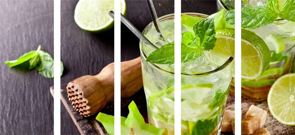 5-dielny obraz lahodné Mojito