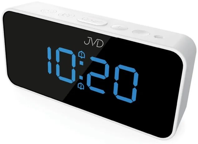 Digitálny svietiaci budík JVD SB3212.2 – modré číslice, teplomer