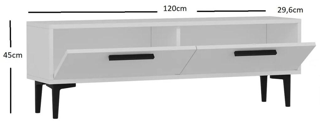 TV stolík Leni 120 cm biely