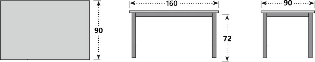 Doppler PICASO - záhradný hliníkový stôl 160 x 90 cm, prírodný