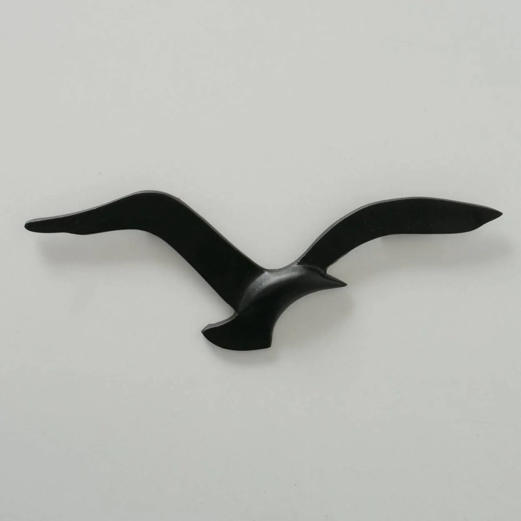 Kovová dekorácia na stenu Black Bird 13x35 cm + 12x40 cm