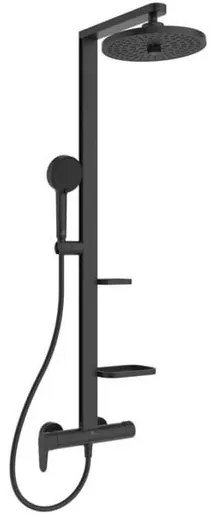 Ideal Standard Alu+ sprchový systém s poličkou silk black BD584XG