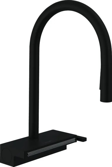 Hansgrohe Aquno Select M81, páková kuchynská batéria 170, vyťahovateľná sprška, 3jet, sBox, čierna matná, HAN-73831670