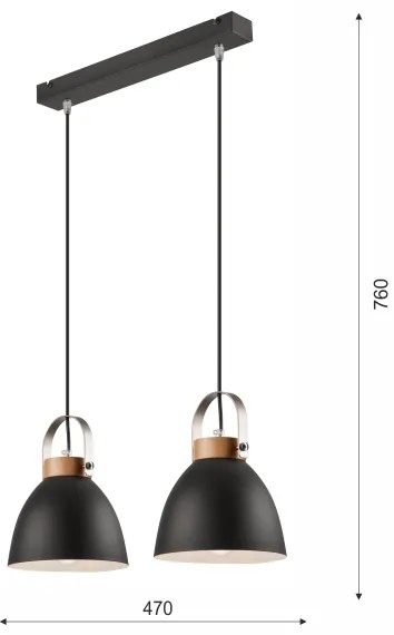 Luster na lane DANIELLE 2xE27/60W/230V