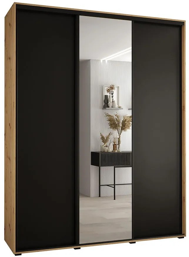 Skriňa 45 Canaris 3 190 artisan/čierna/čierna