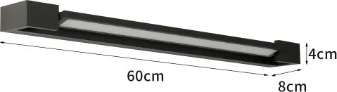 BRILAGI - LED vonkajšie nástenné svietidlo AQUA LINE LED/18W/230V 60 cm IP44 čierna