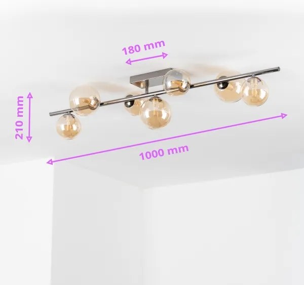 Brilagi - LED Prisadený luster MILLA 7xG9/3W/230V čierny chróm/zlatá