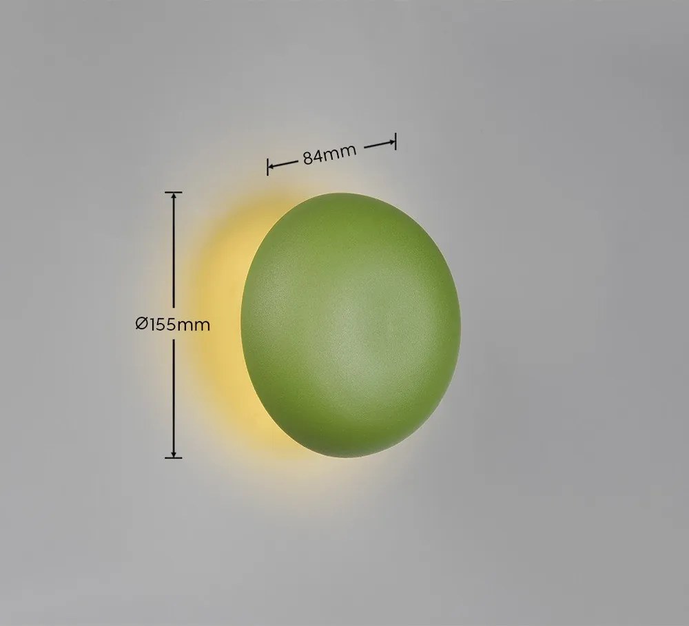 Zelené LED nástenné svietidlo na USB Davey – Reality