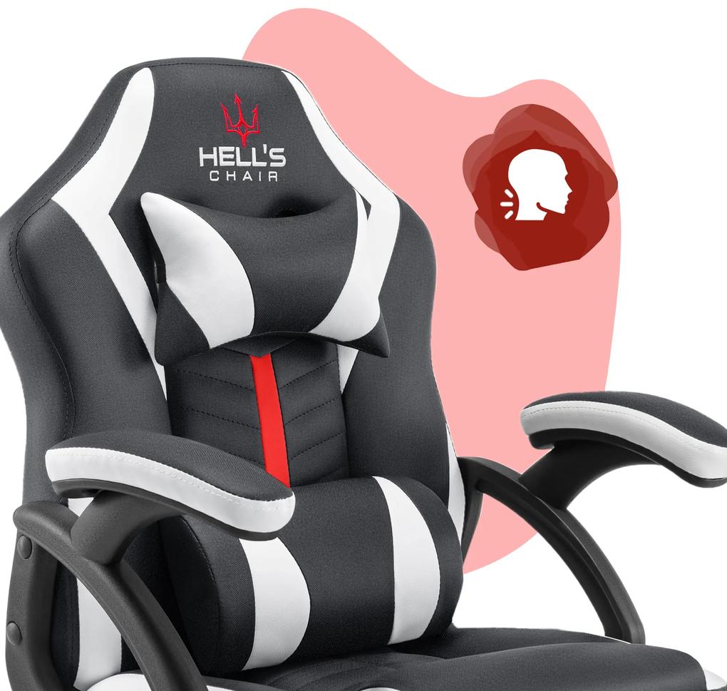 Hells Detská herná stolička Hell's Chair HC-1001 KIDS Čiernobiela