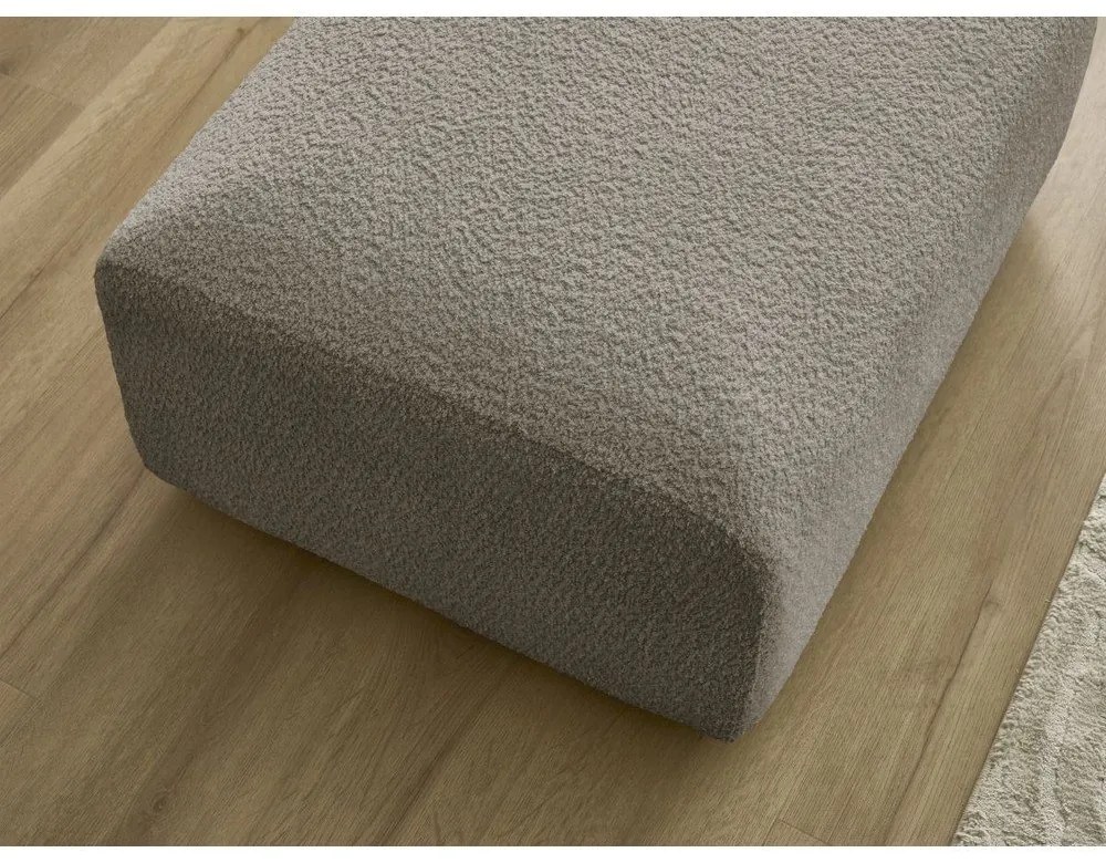 Sivohnedá podnožka z textílie bouclé Tina – Bobochic Paris