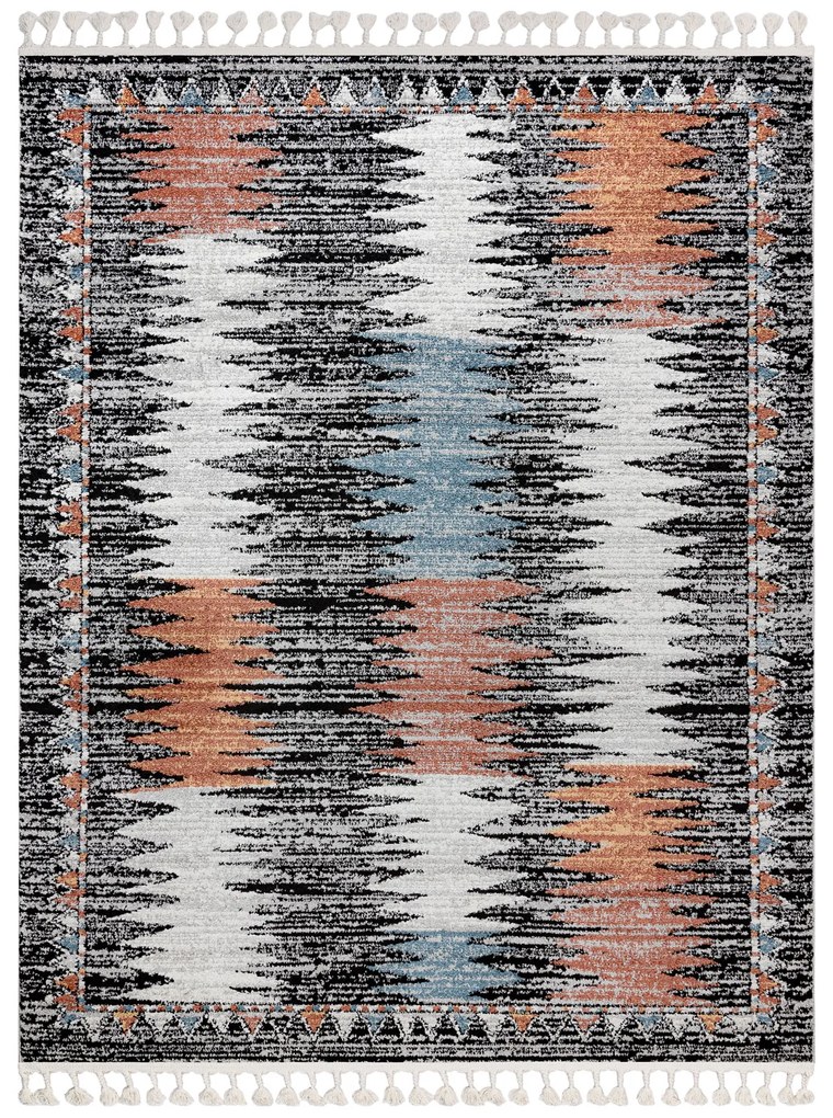 Moderný koberec BELLE BR23A čierno / ružový