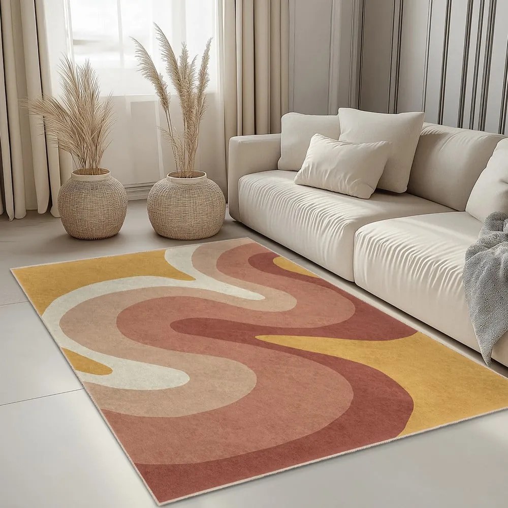 Okrovožltý/staroružový prateľný behúň 80x200 cm Strawberry Creamsicle – Mila Home