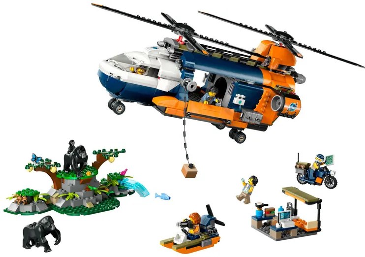 Lego®  City 60437 Helikoptéra na prieskum džungle v základnom tábore  (100383206)