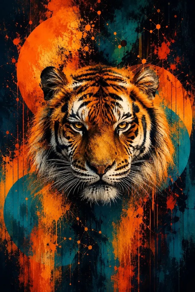 Tiger - Metalický obraz 70x50cm