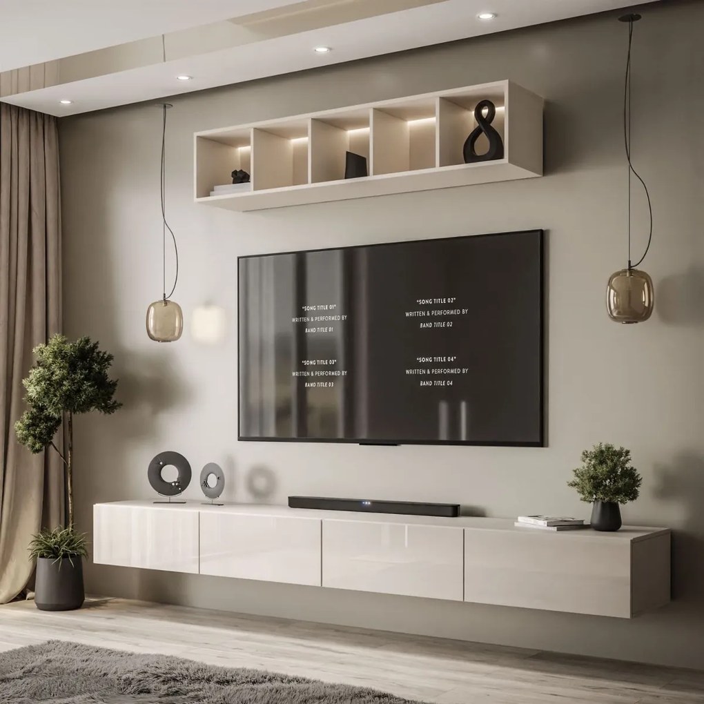 OBÝVACIA STENA DAZIO 3 KAŠMÍR LESK LED 250 cm