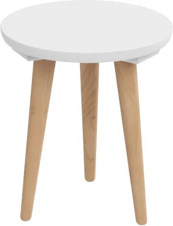 Odkladací stolík Tafel, 30 cm, biela