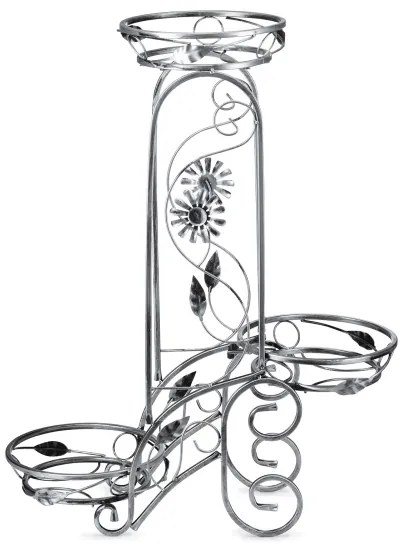 Stojan na kvety 88x65 cm strieborná