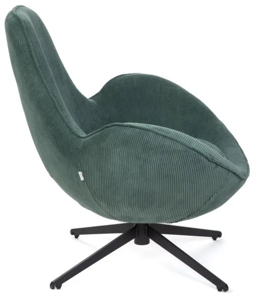 Otočné kreslo LUNAIRE zelené TEDDY BOUCLÉ 872155