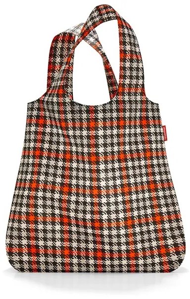 Skladacia taška Mini Maxi Shopper glencheck red, Reisenthel, vodeodolný polyester, 43,5x60x7 cm, AT3068