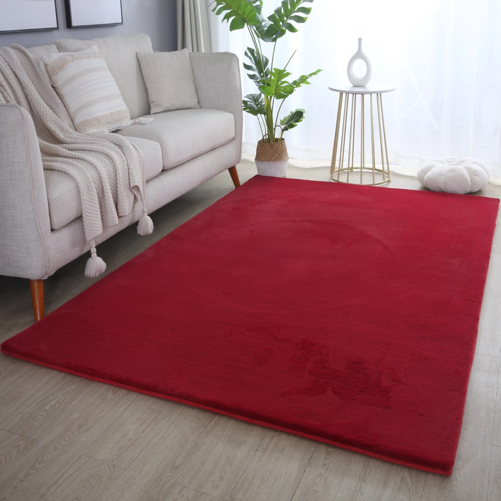 Ayyildiz, Kusový koberec Pouffy 5100 Red, 120x170, červená, obývacia izba