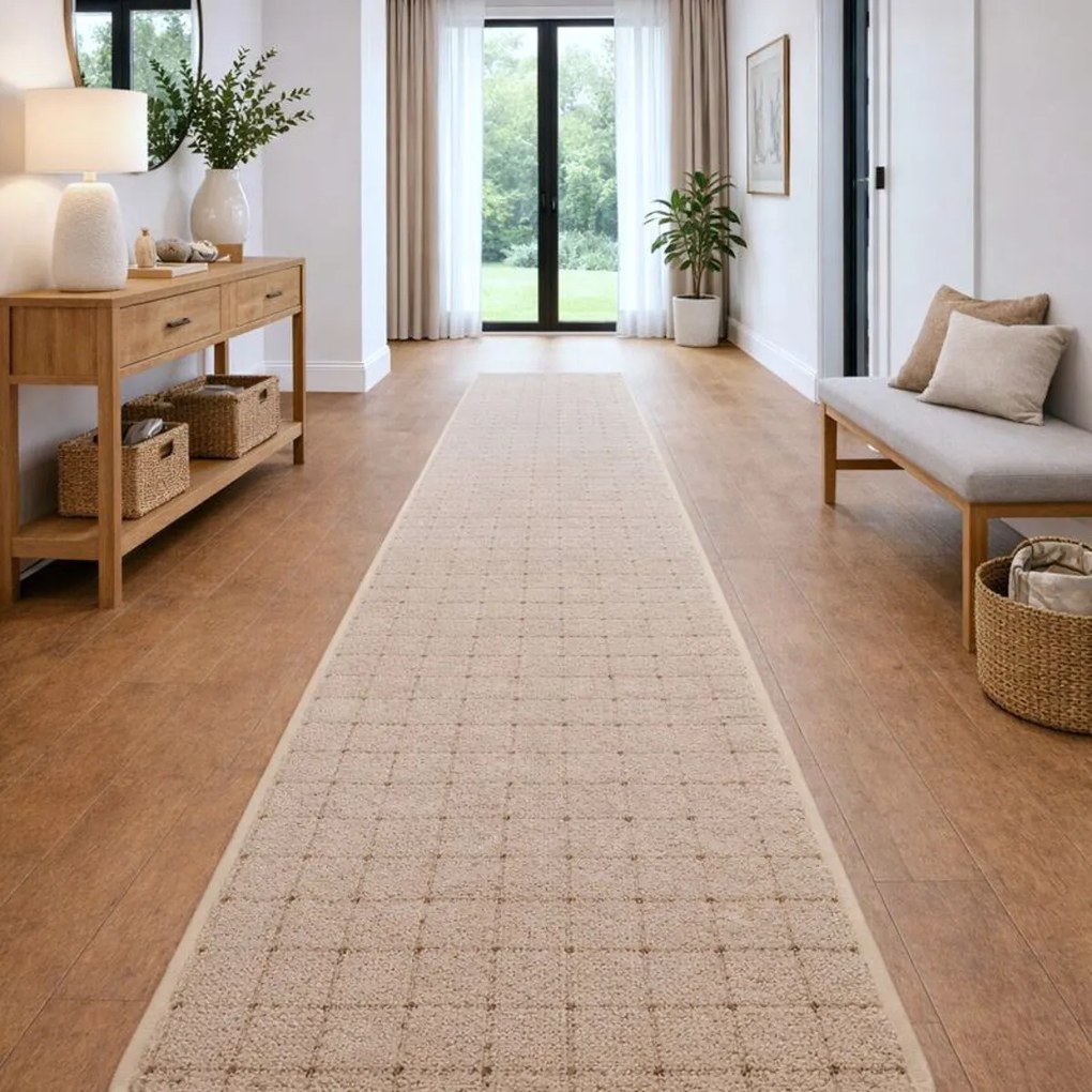 Condor Carpets, Koberec behúň na mieru Udinese béžový new, šíre 120 cm, béžová, chodba / predsieň