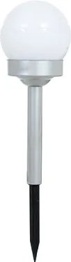 JU Solárna lampa – plastová guľa 10 cm,
1 biela LED