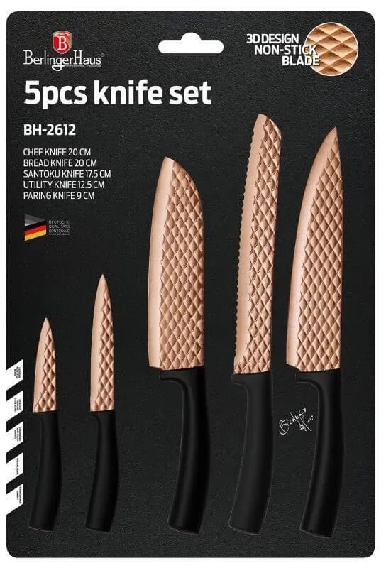 BERLINGERHAUS Metallic Line BH-2612 sada kuchynských nožov, 5 ks