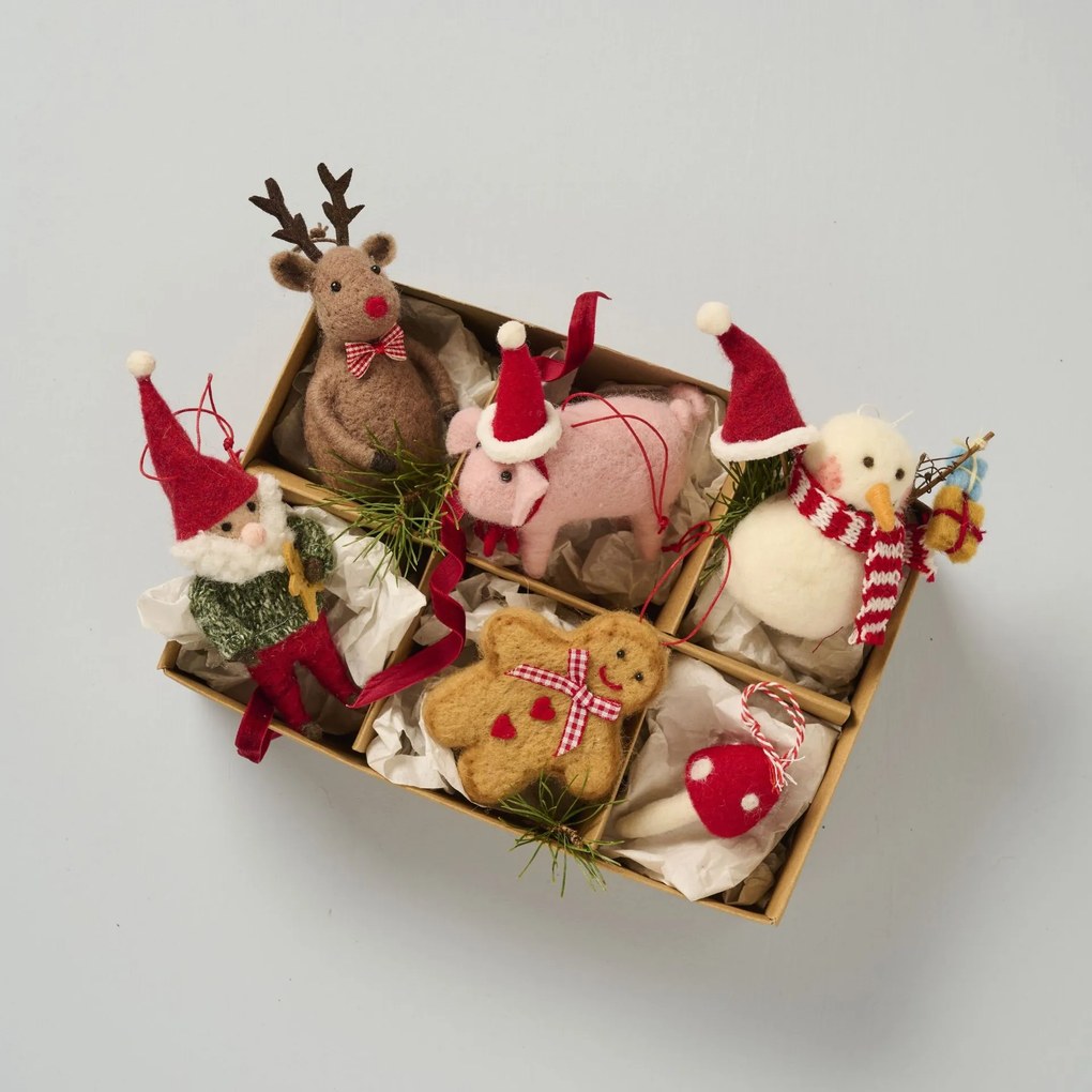 Ib Laursen Plstená ozdoba Snowman