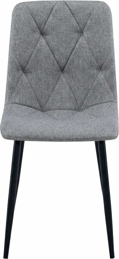 Sivá stolička LIBRA PLATINUM GREY s čiernymi nohami