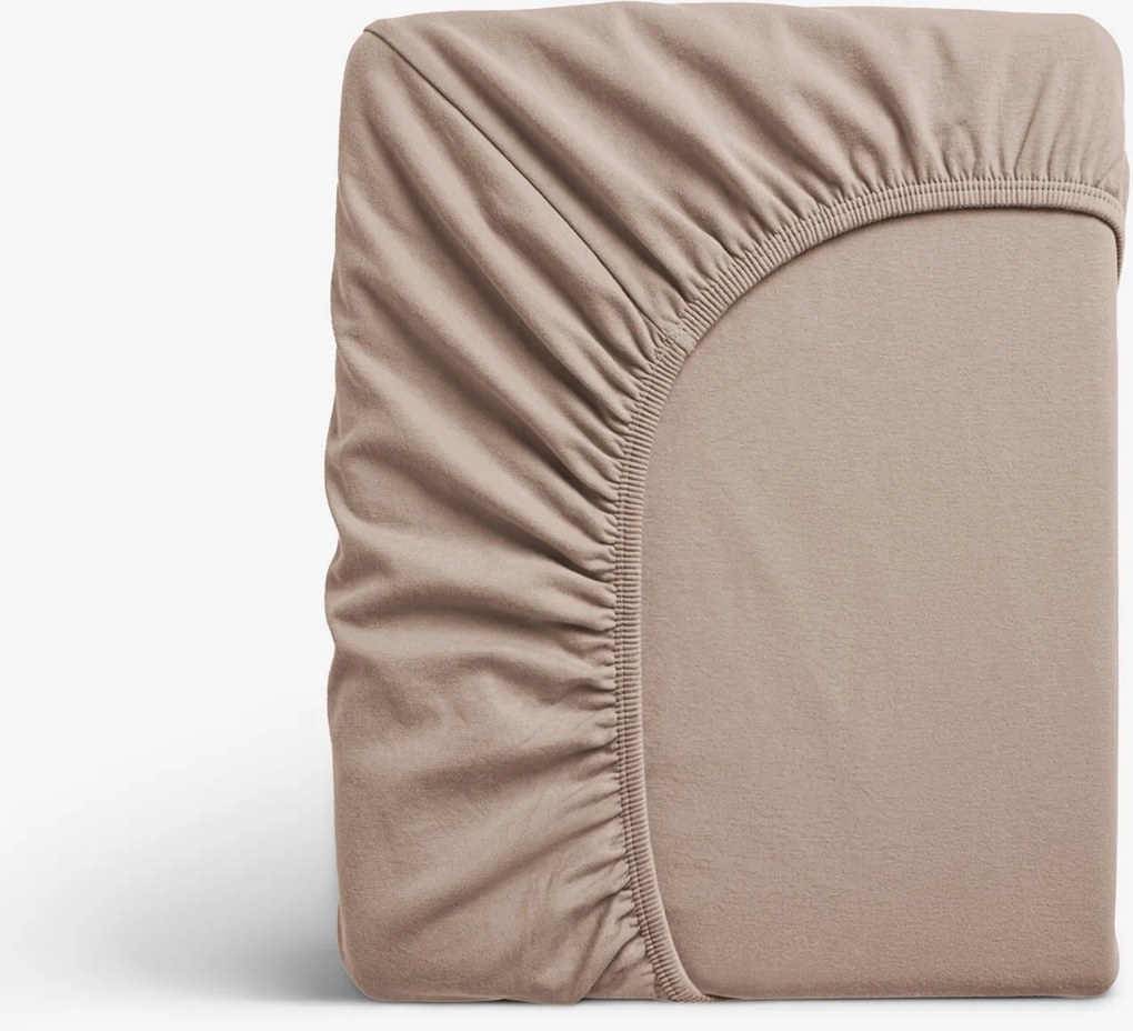 Goldea jersey elastická plachta - hnedá 200 x 220 cm